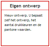screenshot van de keuze voor een eigen ontwerp bij bedrukking van textiel